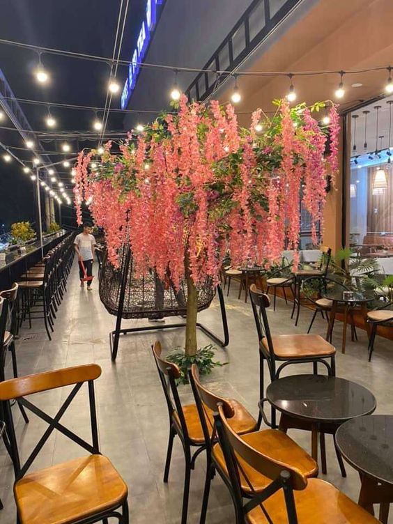 Hoa tử đằng giả trang trí decor - DVN 9