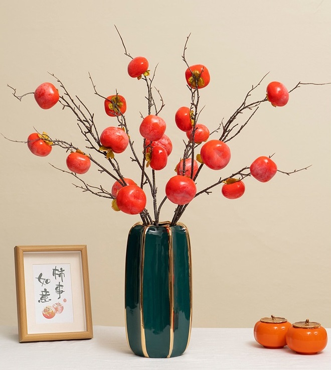 cành quả hồng giả trang trí - DVN 1