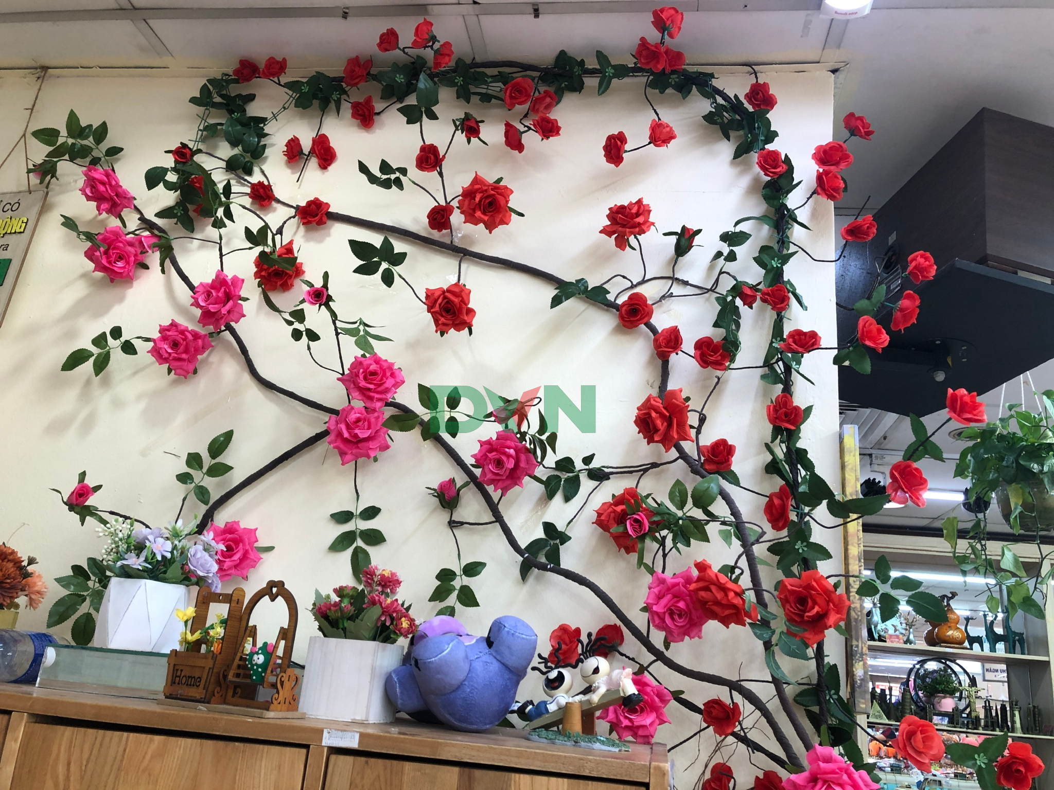 dây hồng leo giả trang trí decor - DVN 12
