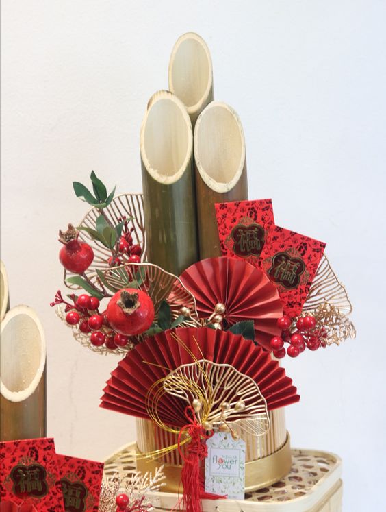 cành rẻ quạt trang trí tết - DVN 8