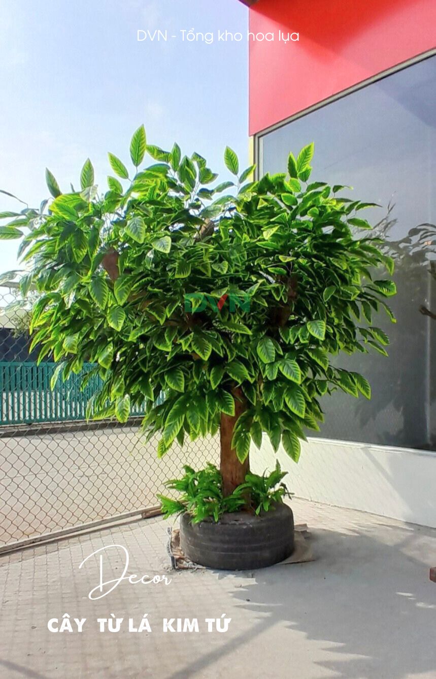 mẫu cây giả làm từ lá nhân tạo nhà DVn 3