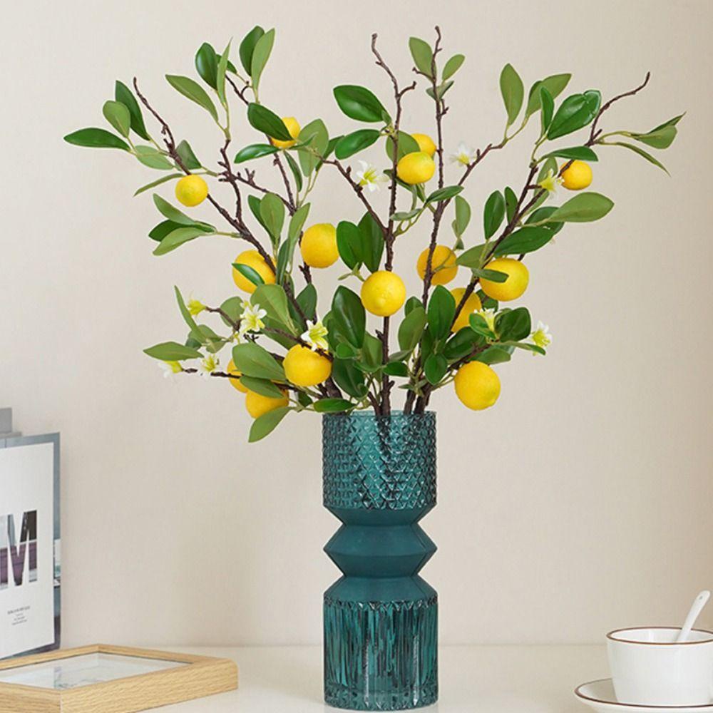 cành quả chanh vàng nhân tạo giá rẻ - DVN Tổng kho hoa lụa 2