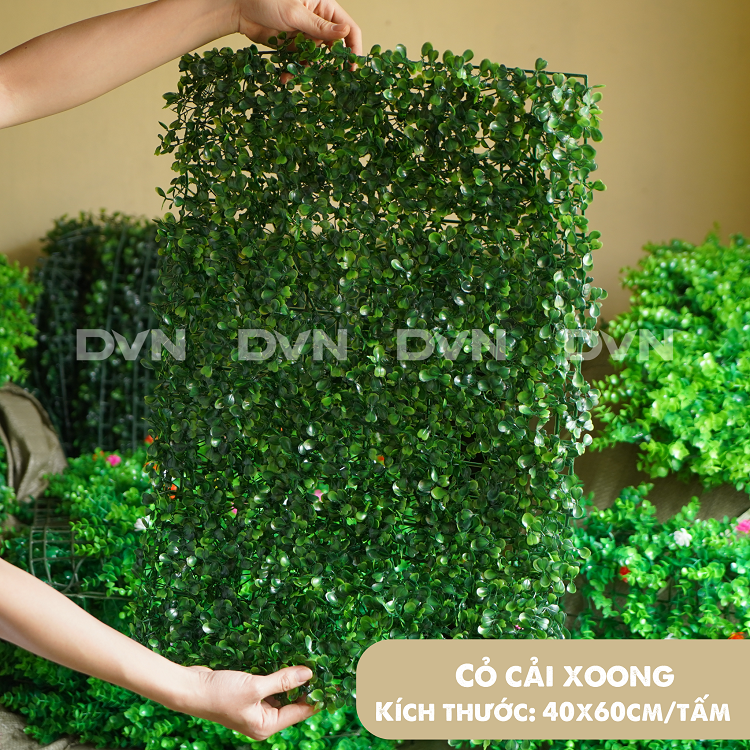Thảm cỏ cải xoong làm mảng tường, các mẫu tham khảo - DVn tổng kho hoa lụa 1