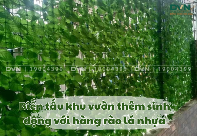 Hàng rào lá nhựa nhân tạo
