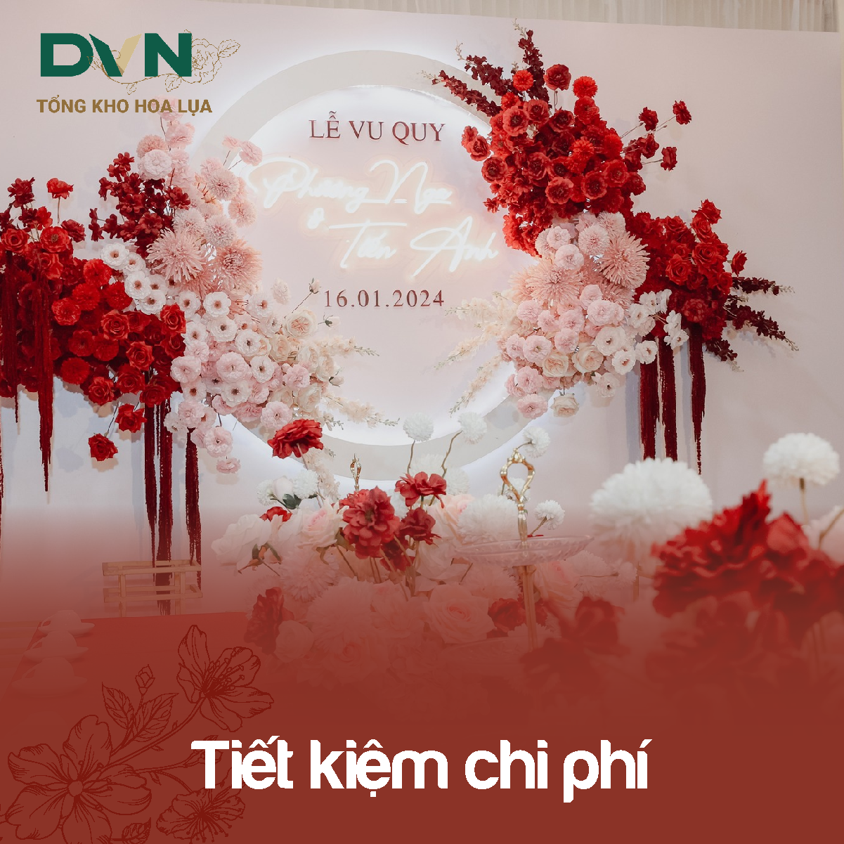 Trang trí đám cưới bằng hoa lụa - Tiện lợi đủ đường! 